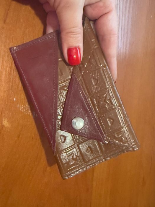 Шикарный винтажный кожаный кошелек монетница  ссср/кожа