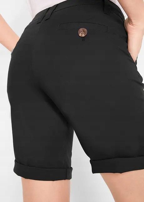 B.P.C bermudy czarne damskie cienkie ^46