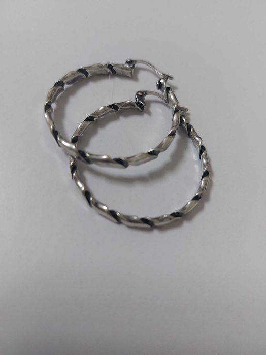 Серьги серебро-мельхиор