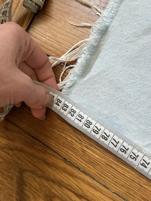 Прямые джинсы голубые высокая талия zara hm