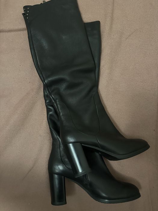 Сапоги труби шкіряні