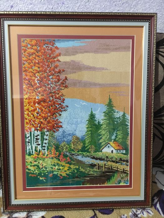 Вишита картина осінь