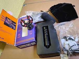 Microfone Shotgun Mamen MIC-08 Supercardióide p/ Câmaras e Telemóvel (Novo)
