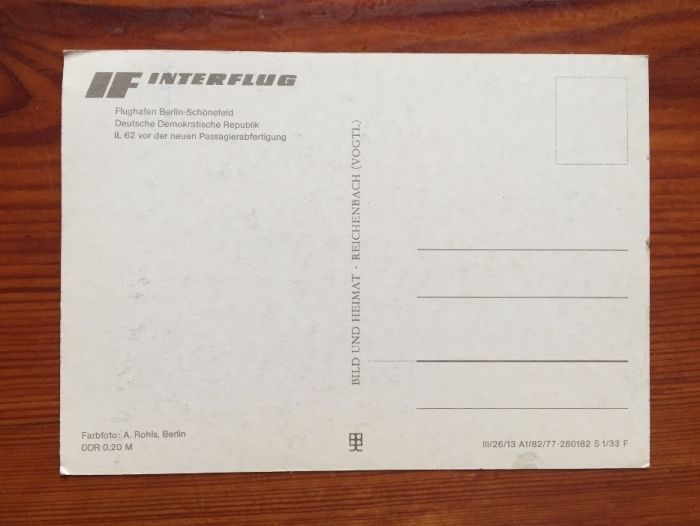 pocztówka Interflug