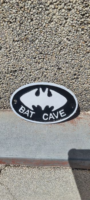 Placa decorativa Bat Cave estilo vintage BATMAN