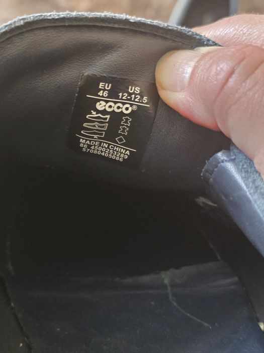 Zamszowe buty żeglarskie ECCO Extra Width r. 46 – Granatowe mokasyny stan bdb