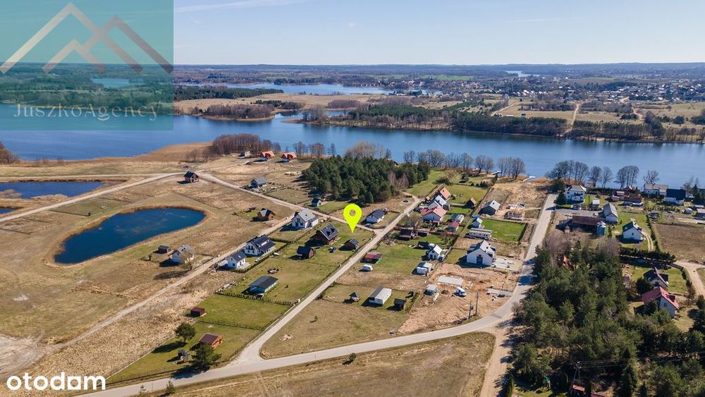 Urokliwa działka 200 metrów od jeziora. Ogrodzona