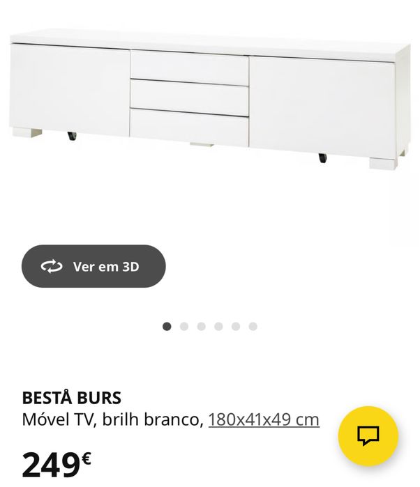 Móvel TV Besta Preto - Usado