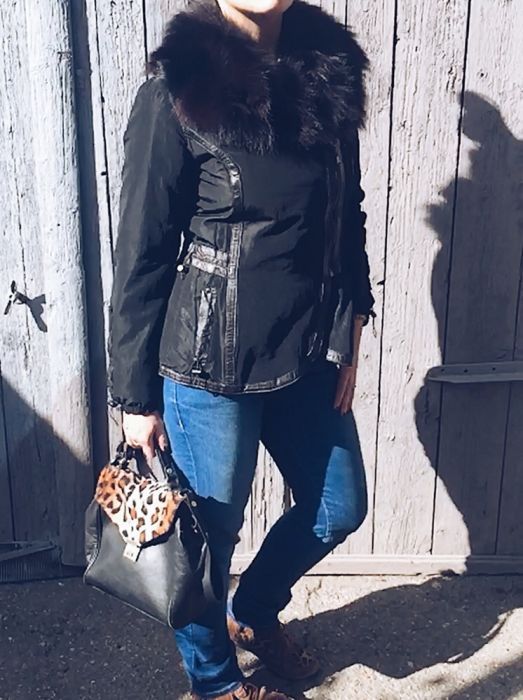 Шуба Куртка ИТАЛИЯ натуральный мех ПЕСЕЦ парка СРОЧНО