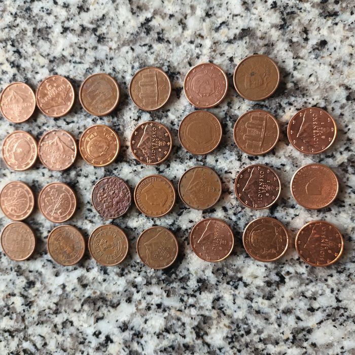 8 lotes se moedas de € ver fotos sff