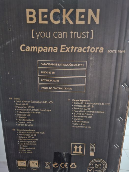 Exaustor becken com painel digital