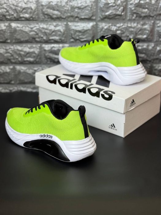 ADIDAS Ярко зеленые мужские кроссовки сетка 40-45