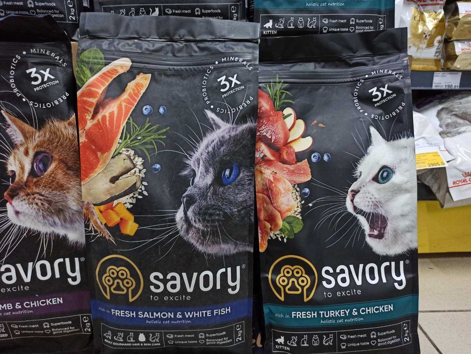 Оригінальні корми Savory для Котиків — Приємні Знижки (на 2 та 8 кг)