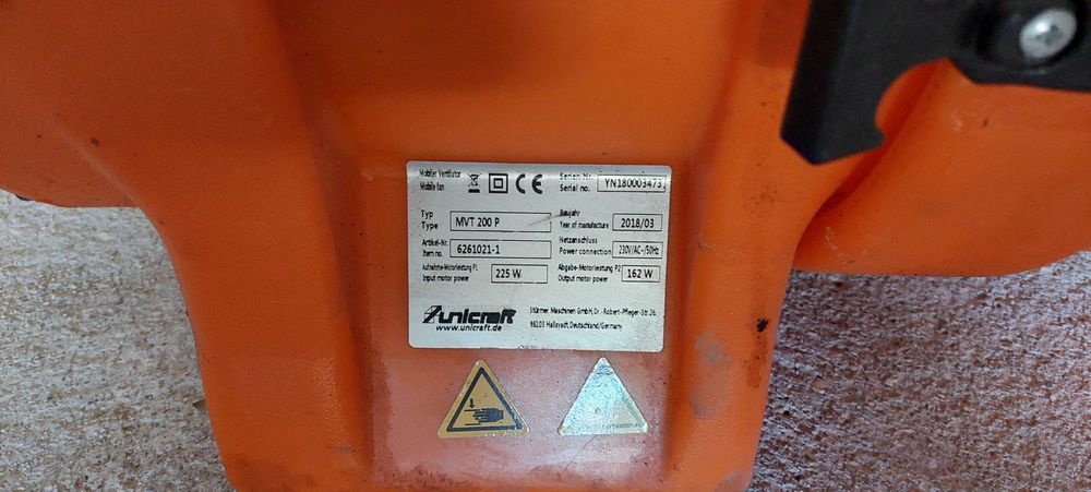 Ventilador MVT 200 P UNICRAFT