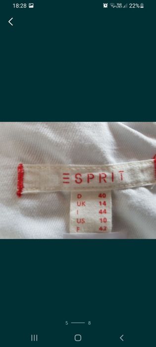 Sukienka Esprit biała z domieszką lnu rozm. 40 L/XL