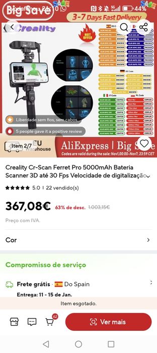 Scanner 3D Creality Ferret pro