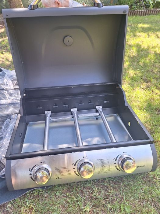 Grill gazowy z zeliwnym rusztem NOWY