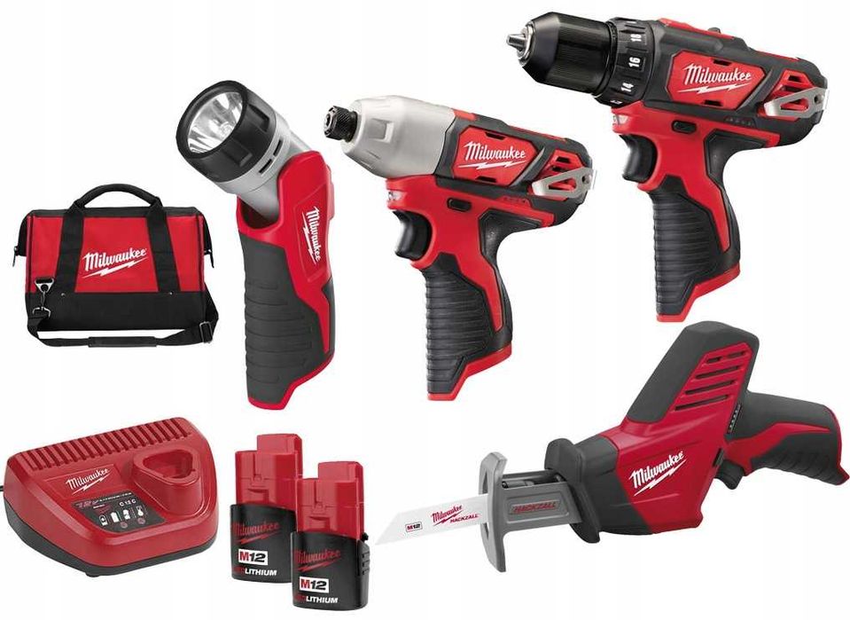 ZESTAW MILWAUKEE M12 POWERPACK BPP4A-202A wkrętarka wiertarka