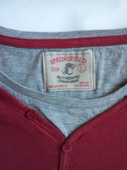 T-shirt Springfield rosa original, tamanho M e sweat Springfield