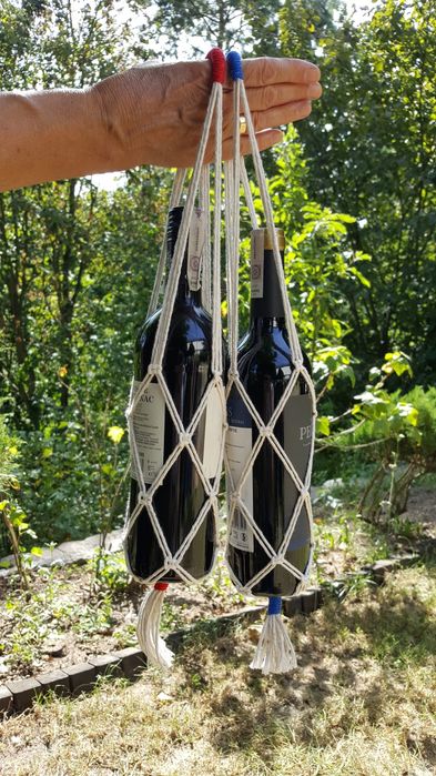 Pleciona siatka na wino makrama