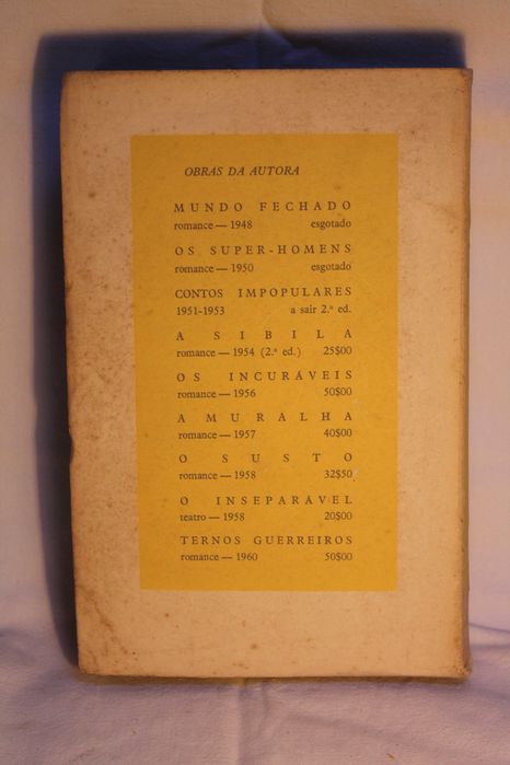1ª edição de "Ternos Guerreiros" (1960), de Agustina Bessa-Luís
