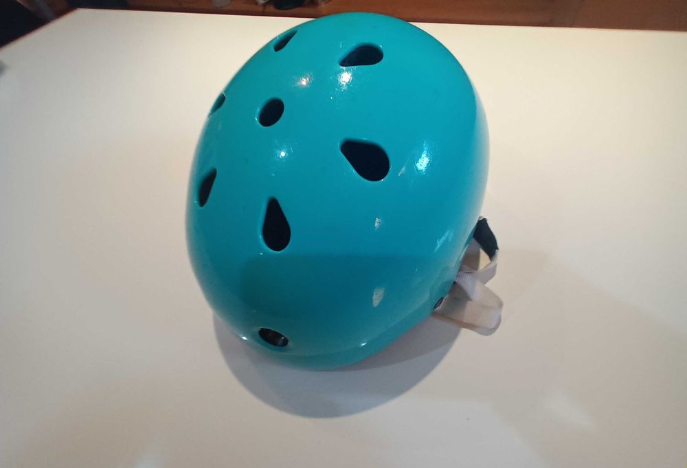Kask rowerowy Oxelo niebieski / 50-54 cm /. Jak NOWY
