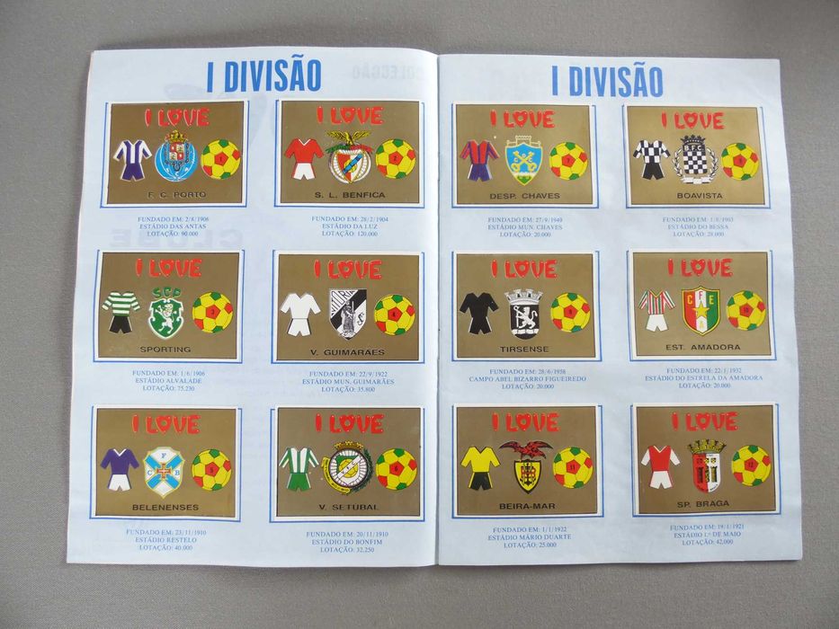 Caderneta Completa I Love O Meu Clube