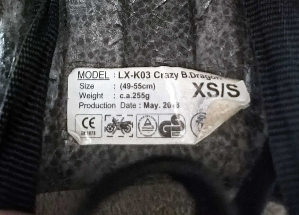 Дитячий шолом Crazy Black Dragon для роликів та велосипеда (49-55 см)