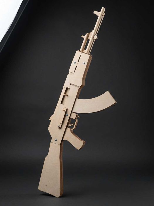 Конструктор з фанери АК-47 1:1 |Резинкостріл| 3d пазл