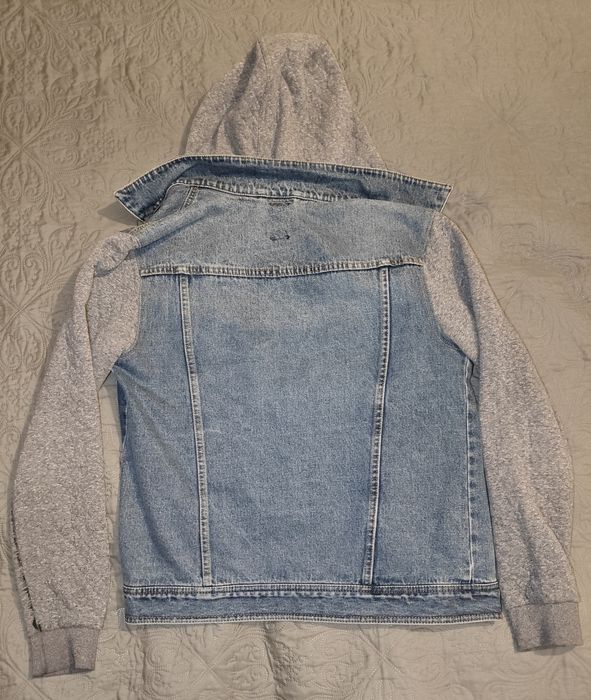 Kurtka kamizelka jeansowa z kapturem jacket Denim Co. Adidas Puma Nike