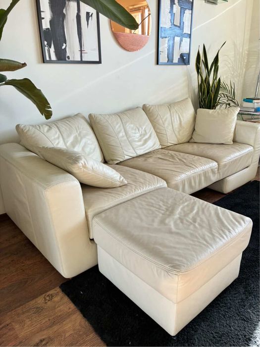Kanapa / sofa / wypoczynek  ecru rozkładana