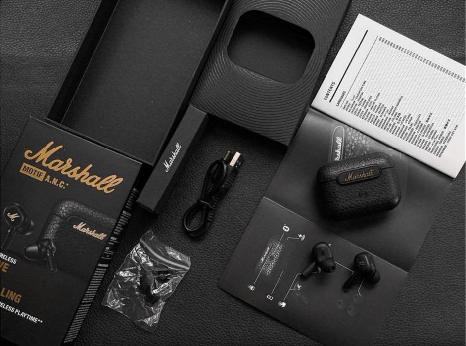Бездротові навушники Marshall Motif (люкс якість) білі - чорні