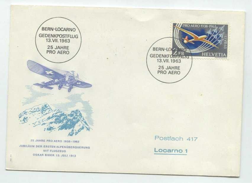 Filatelia:  correio aéreo (2 peças)