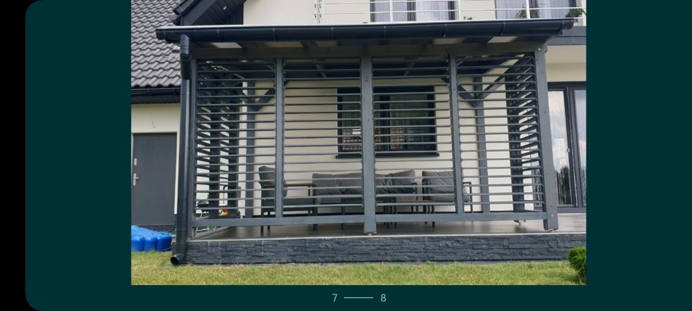 Zadaszenie tarasu pergole zabudowa tarasu