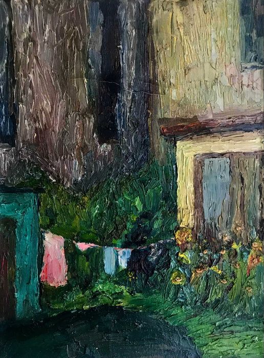 Polska wieś! Klimatyczny obraz olejny. Okazyjna cena!