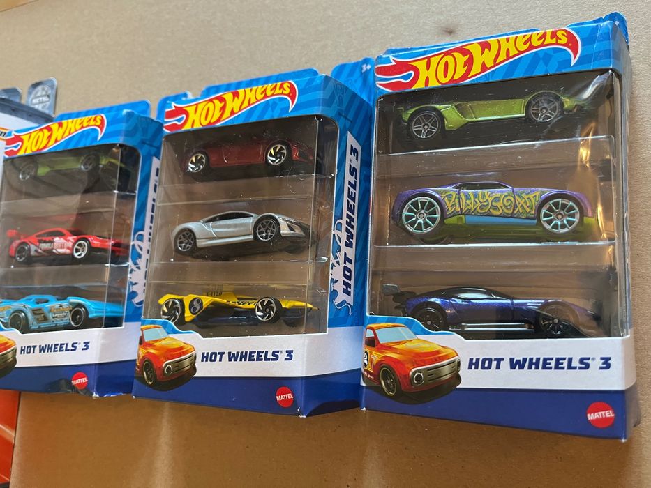 Hot Wheels Trzypak + Matchbox Pięciopak K5904 + C1817 nowy