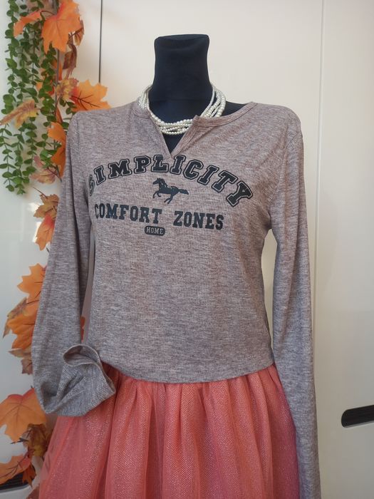 Bluzka koszulka T-shirt Top Dazy S, M 34, 36  długi rękaw