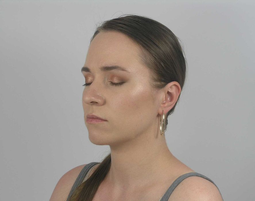 Kolczyki złote wiszące 585 długie koła owalne na biglu angielskim 14K