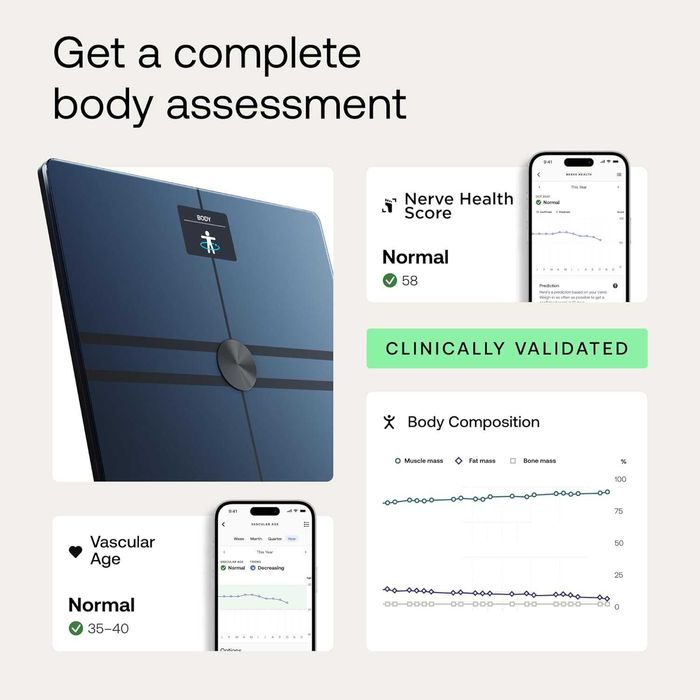 ваги для вимірювання ваги тіла та повного аналізу WITHINGS Body Comp