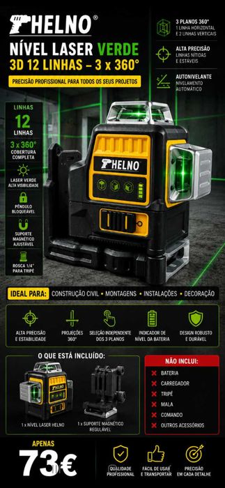 Nível Laser 74€. Oportunidade