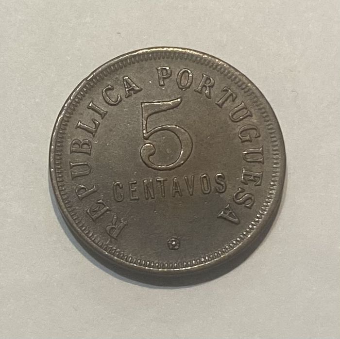 Moeda 608 - Angola 5 Centavos 1924