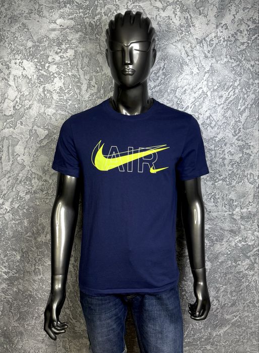 Nike Air футболка M размер спортивная синяя с принтом