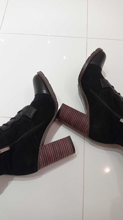 Новые ботинки замш +кожа с утеплителем 40