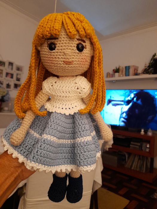 Boneca amigurumi 100% algodão