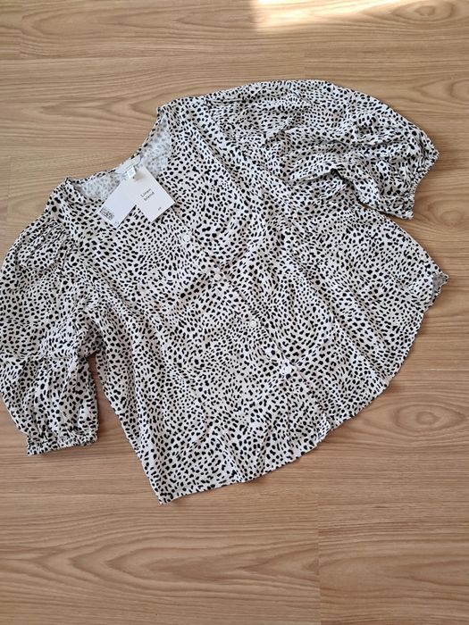 Стильна нова льняна блуза h&m