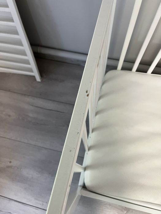 Łóżeczko dzieciecięce 120x60 białe z materacem