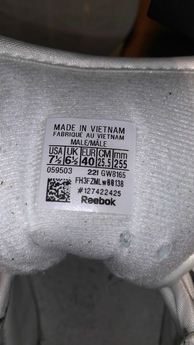 buty Reebok Question Low Cloud White Clear