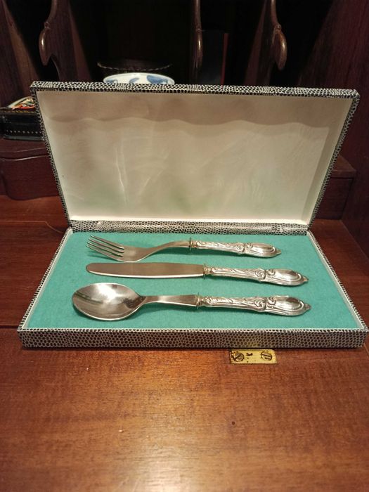 Conjunto talheres Prata Portuguesa Contrastada 835 18 cm