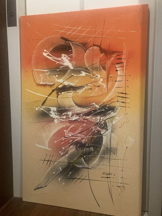 Quadro made in Brasil, tons quentes. 1,20m