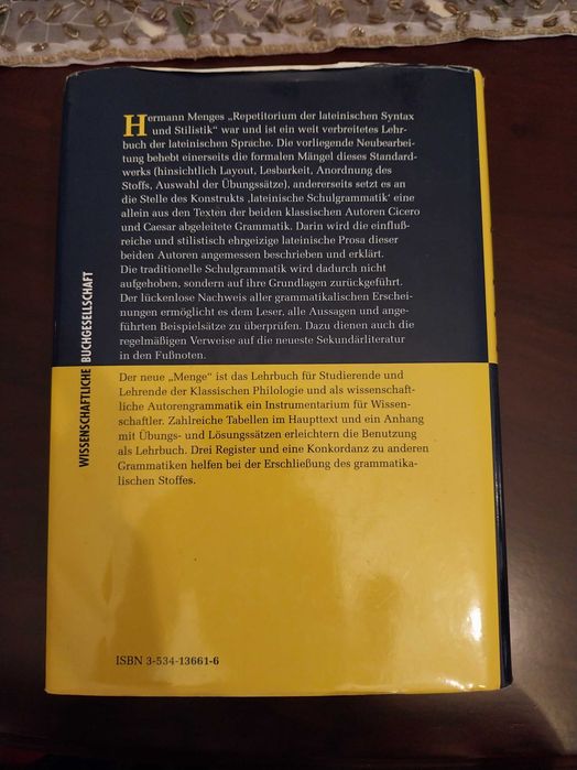 Lehrbuch der lateinischen Syntax und Semantik”, Hermann Menge (alemão)